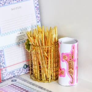 Organized Cat gold pen